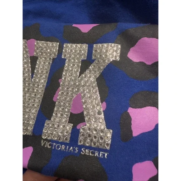 RARE Vintage Victoria's Secret Y2K foldover cropped PINK pants - Leopard Size M - Picture 8 of 8